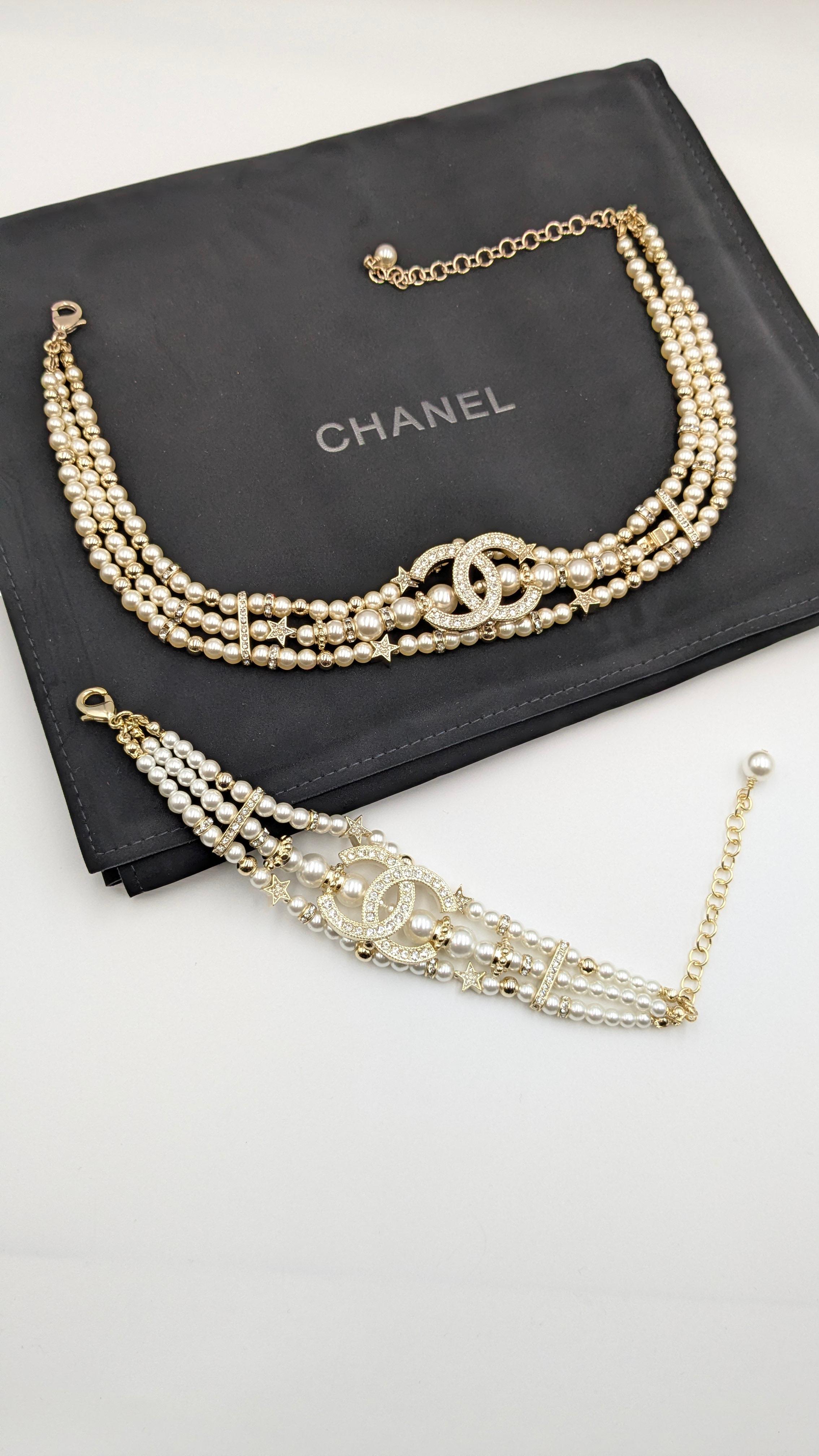 CHANEL CHOKER NECKLACE & EARRINGS