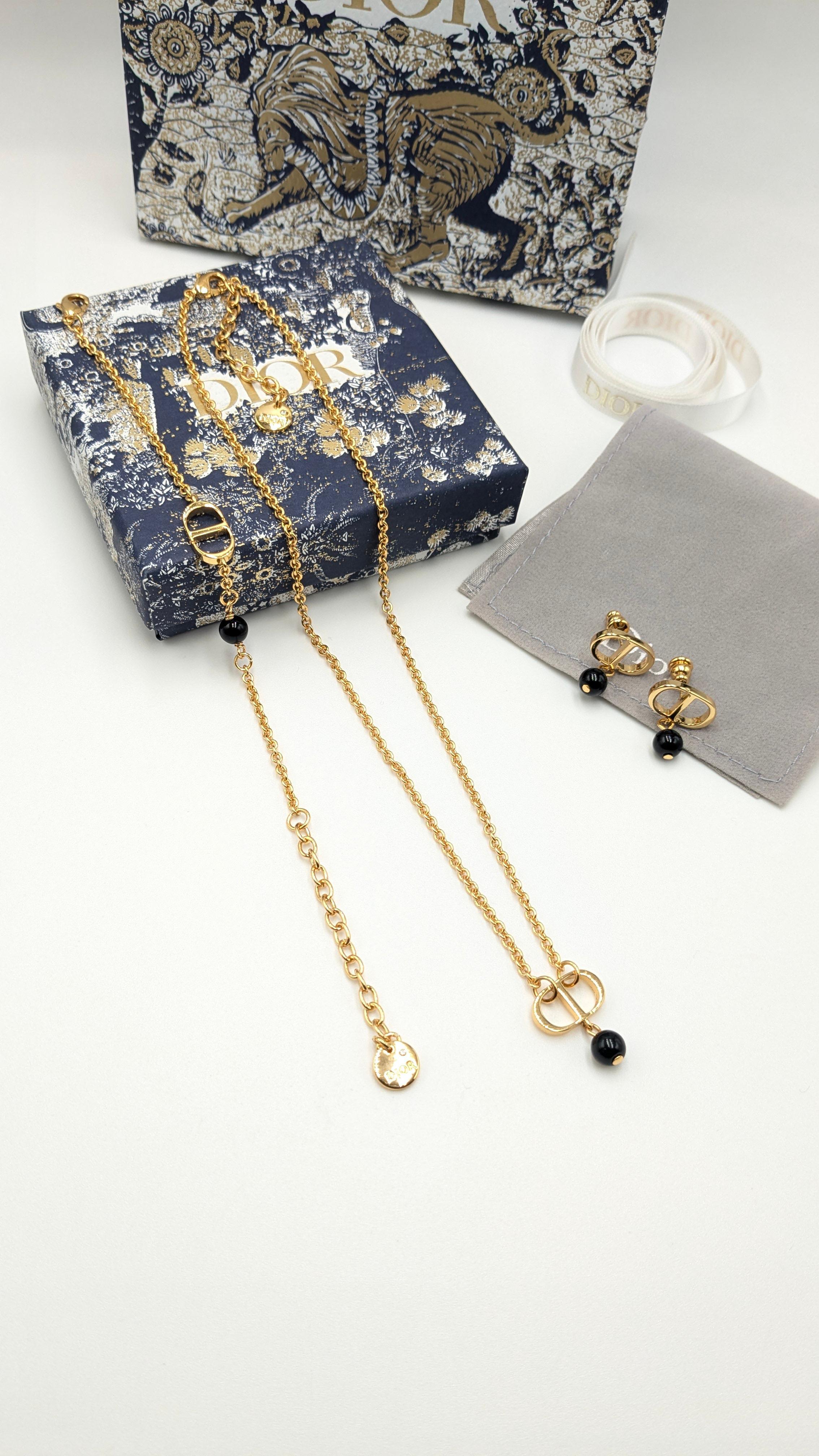 FULL SET DIOR NECKLACE , BRACELET AND EARRINGS
