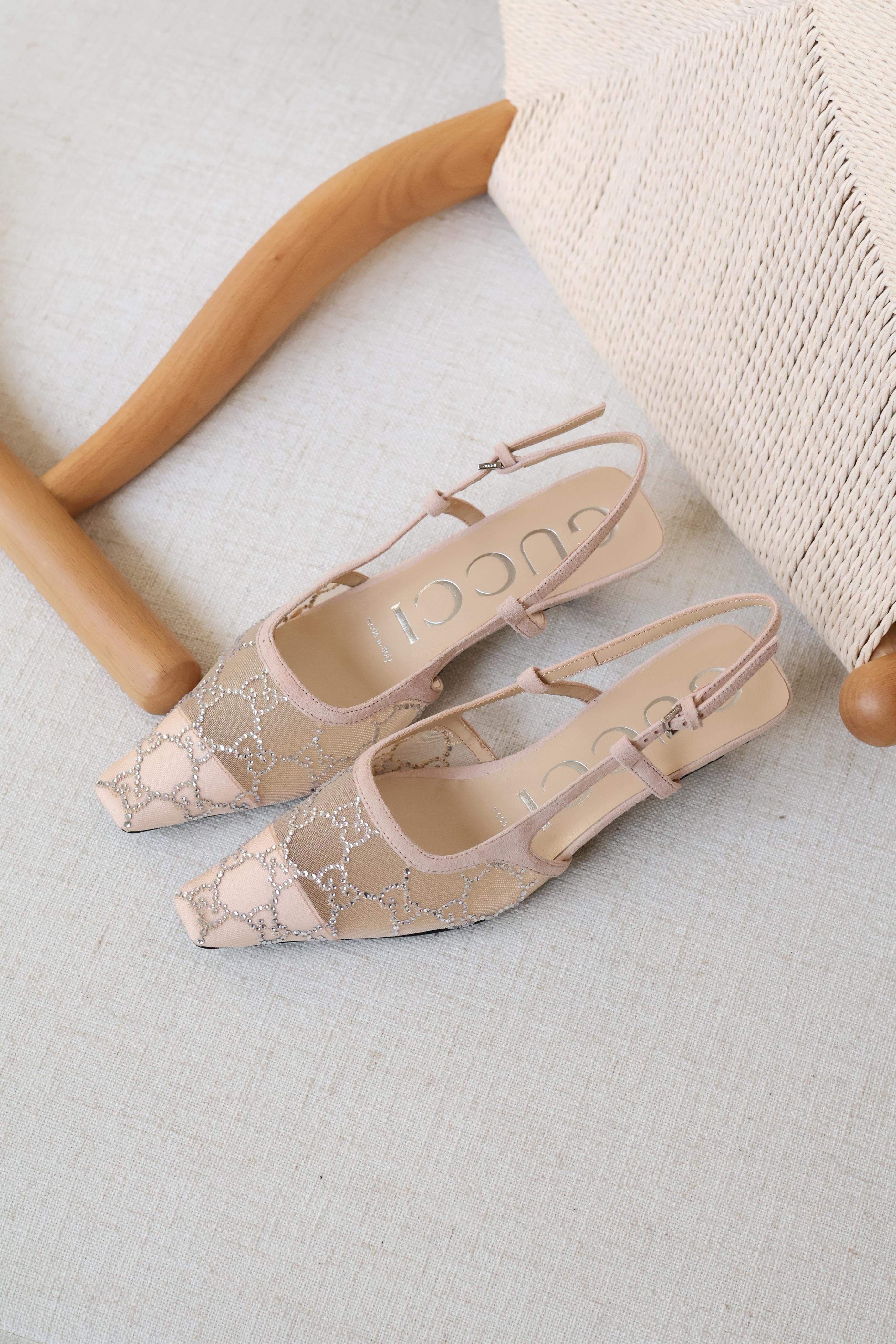 GUCCI CRYSTAL SLINGBACK PUMP