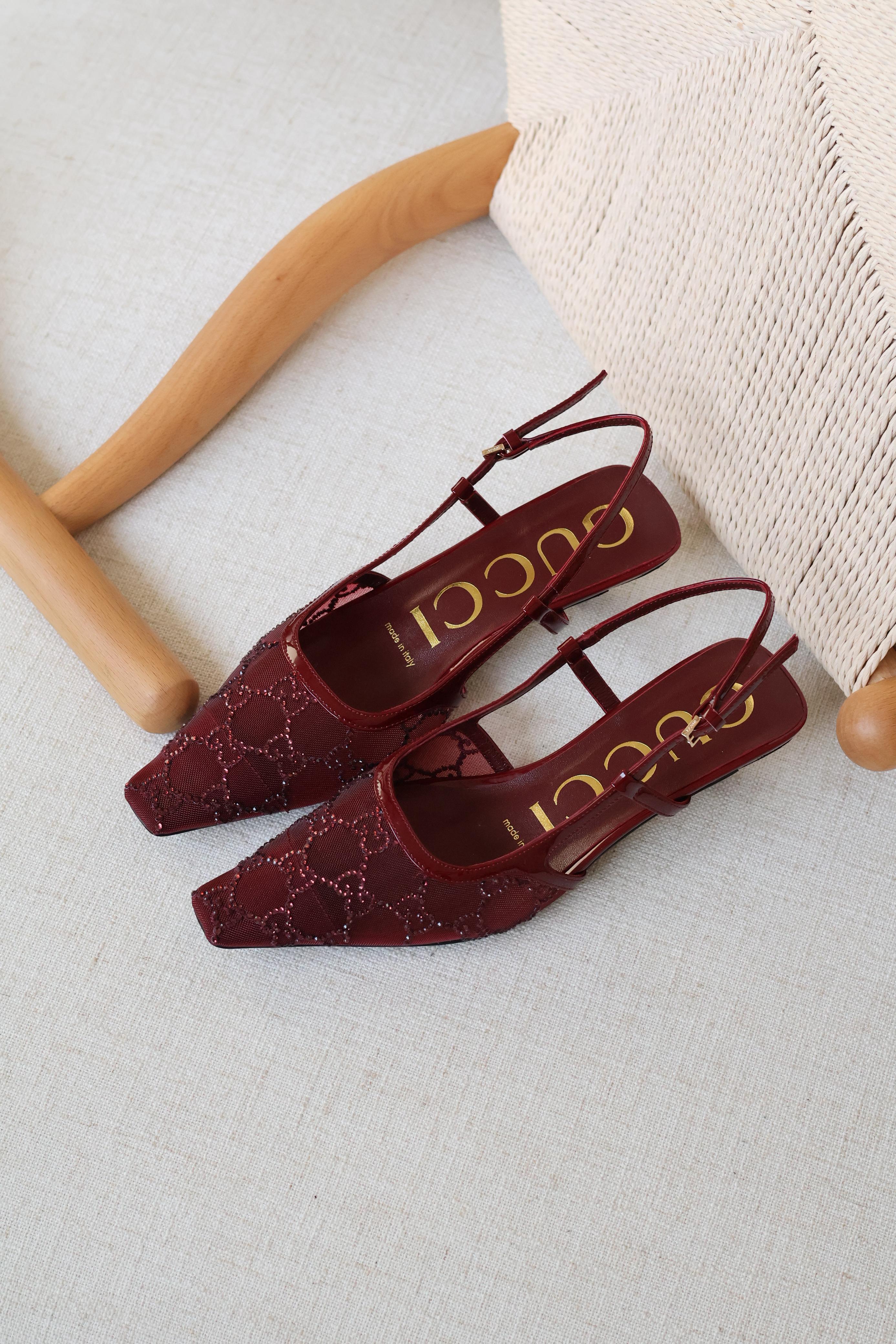 GUCCI CRYSTAL SLINGBACK PUMP