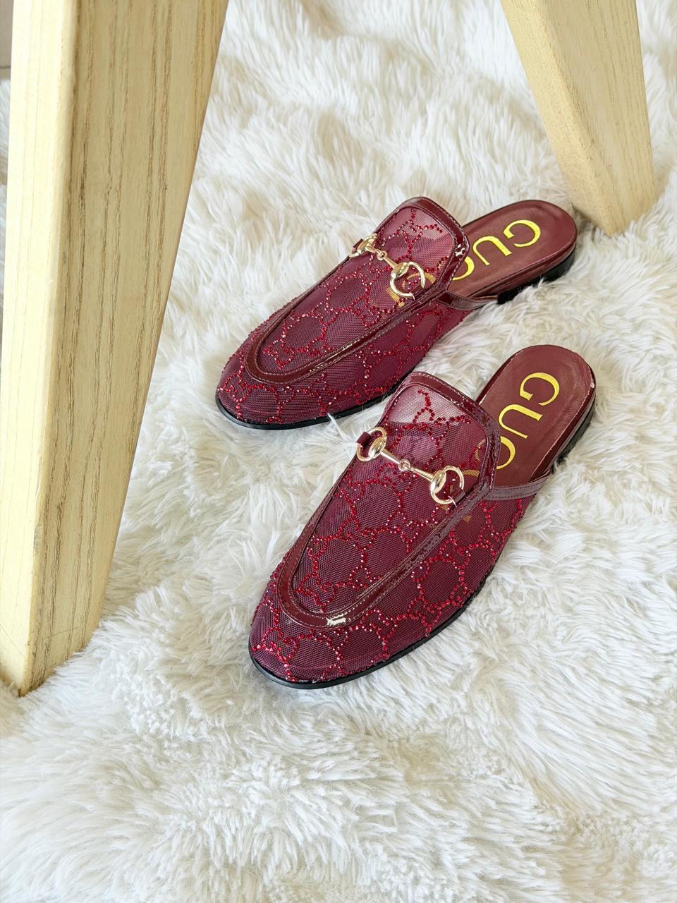 GUCCI PRINCETOWN GG CANVAS HORSEBIT SLIPPER