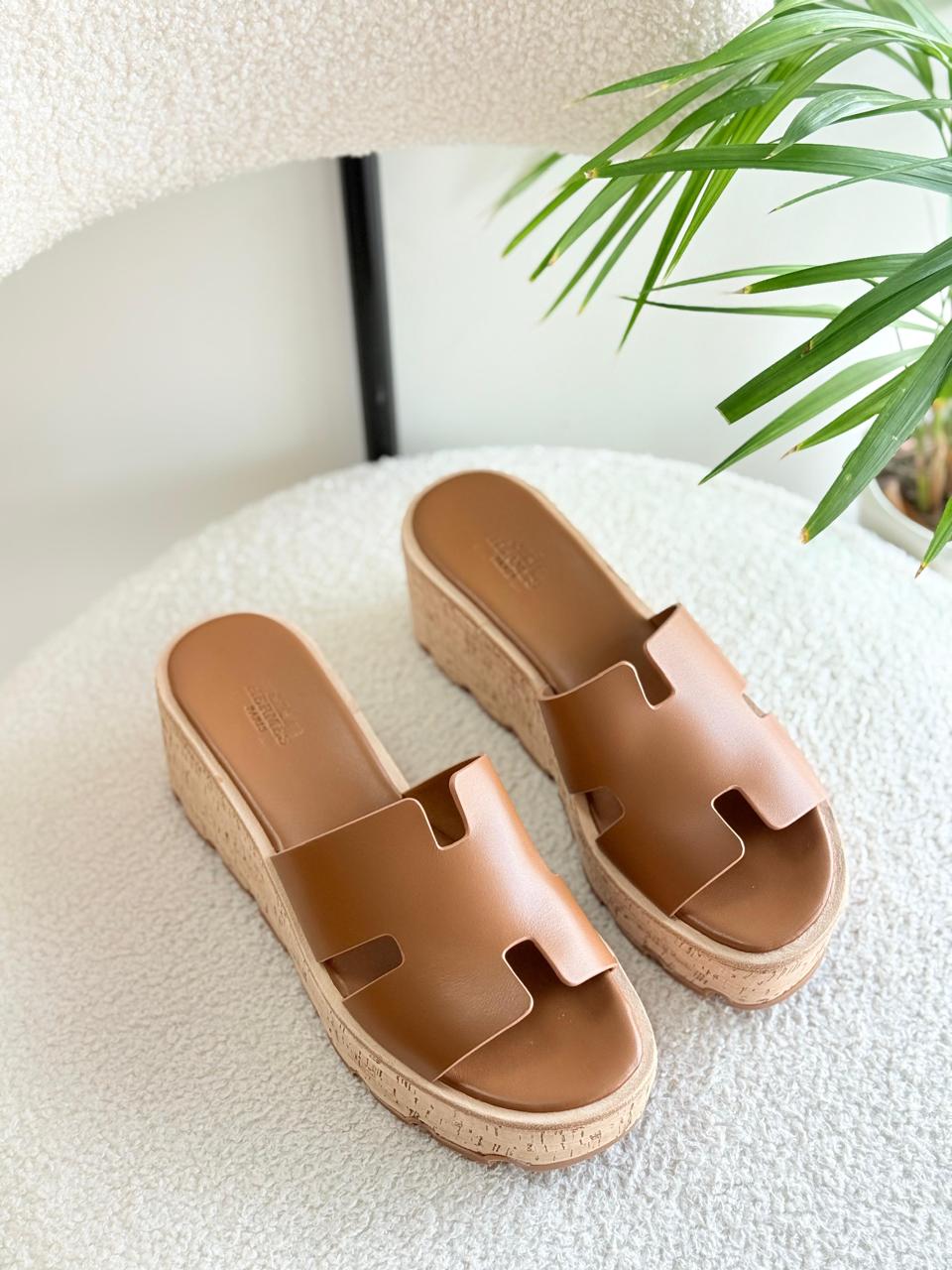HERMES ORAN WITH CORK SOLE