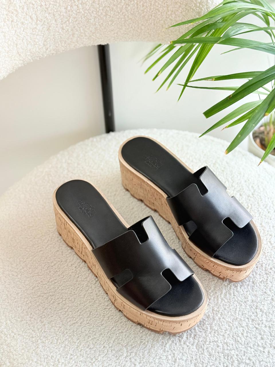 HERMES ORAN WITH CORK SOLE