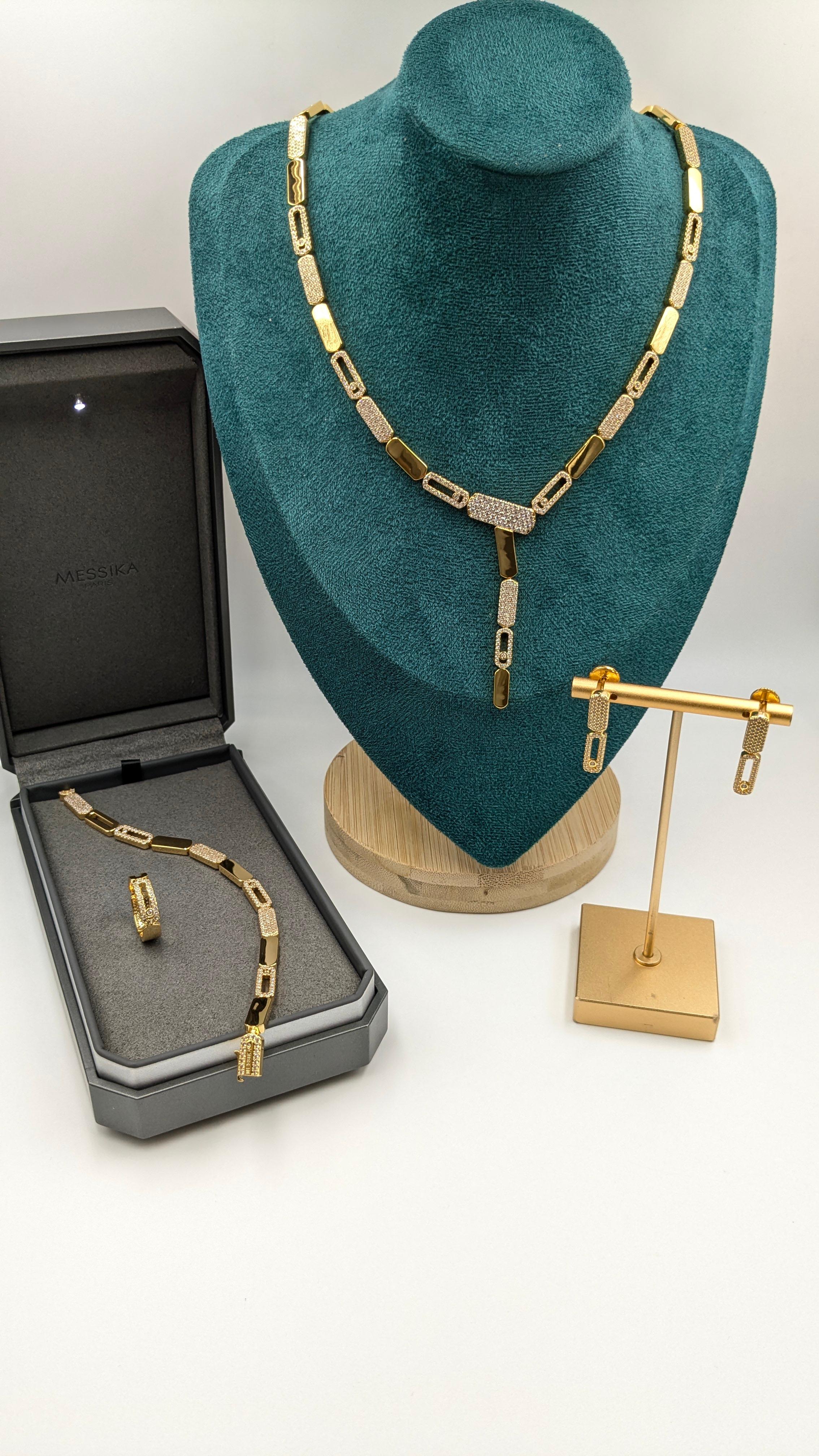 MESSIKA NECKLACE, EARRING, BRACELET & FINGER RING