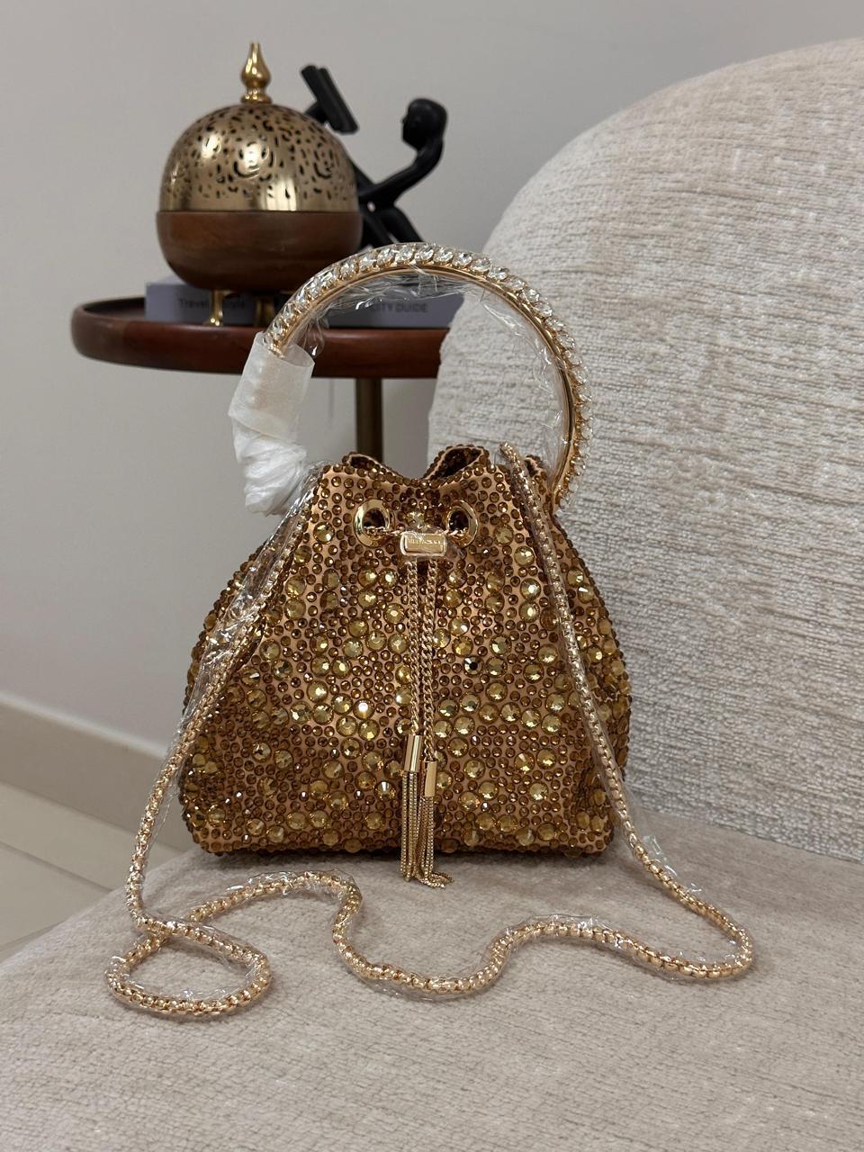 JIMMY CHOO BON BON BUCKET HANDBAG