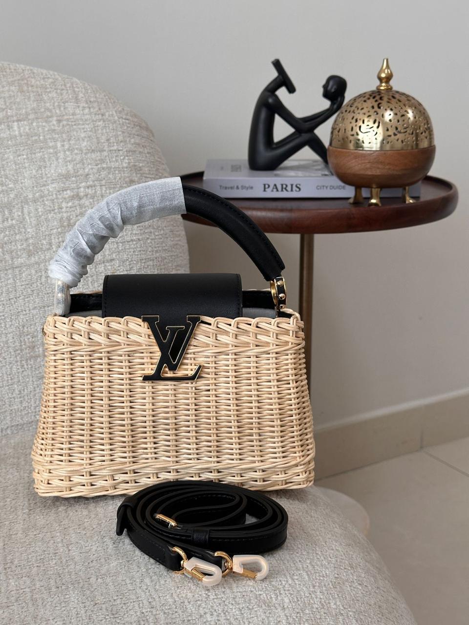 LOUIS VUITTON CAPUCINES WICKER HANDBAG